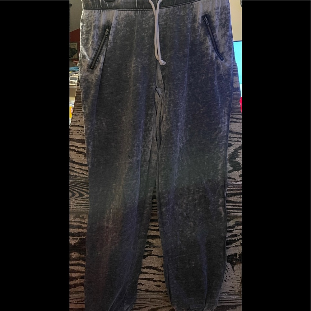 Grayson Threads Women Gray Burnout Casual Pants Large ladies excellent condition
